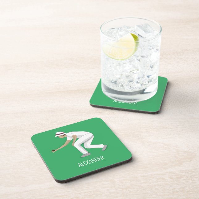 Lawn Bowls Beverage Coaster (Right Side)