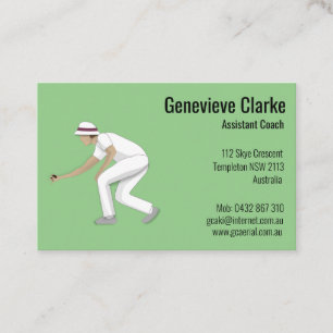Lawn Bowls Business Card