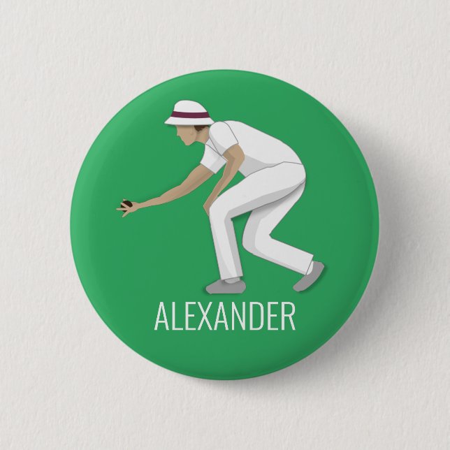 Lawn Bowls Button (Front)