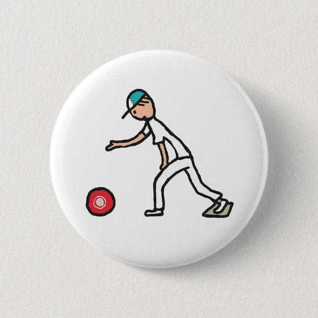 Lawn Bowls Button (Front)