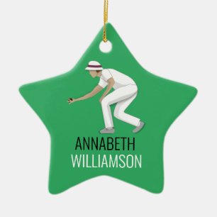 Lawn Bowls Ceramic Ornament