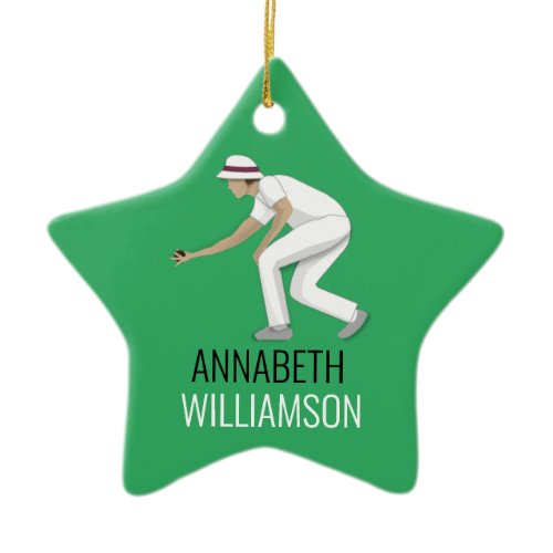 Lawn Bowls Ceramic Ornament