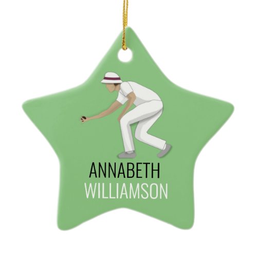 Lawn Bowls Ceramic Ornament