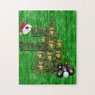 Lawn Bowls Christmas Design, Jigsaw Puzzle