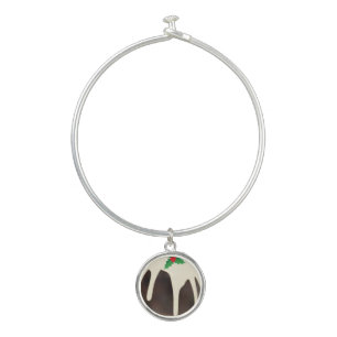 Lawn Bowls Christmas Pudding, Bangle Bracelet