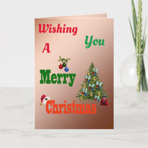 Lawn Bowls, Christmas Tree Card, Card