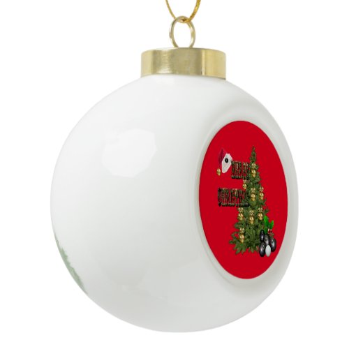 Lawn Bowls Christmas Tree Design, Ceramic Ball Christmas Ornament