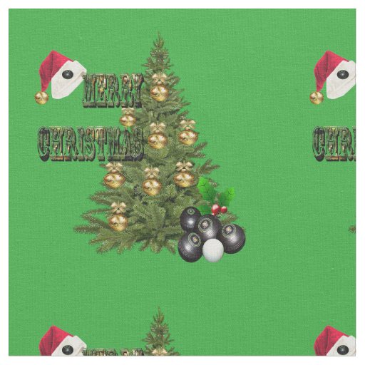 Lawn Bowls Christmas Tree Design, Fabric