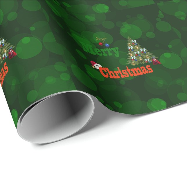 Lawn Bowls, Christmas Wrapping Paper (Roll Corner)