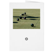 Lawn Bowls Close Call, Birthday Cards (Back)