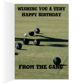 Lawn Bowls Close Call, Birthday Cards (Inside (Right))