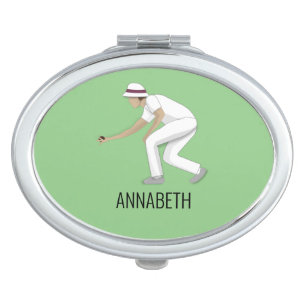 Lawn Bowls Compact Mirror