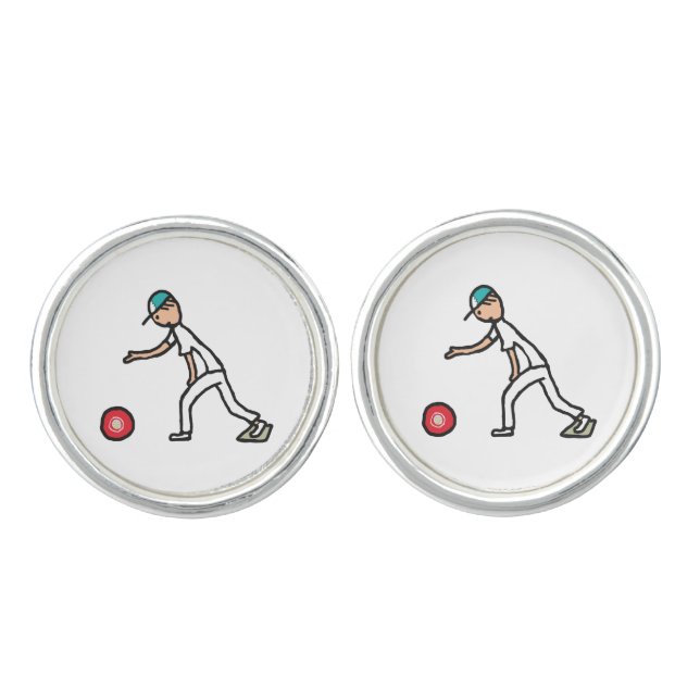 Lawn Bowls Cufflinks (Front)