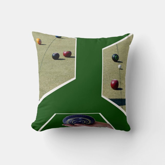 Lawn Bowls Dimensional Art, Throw Pillow (Front)