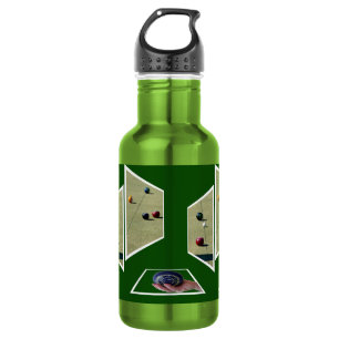 Lawn Bowls Dimensional Art, Water Bottle