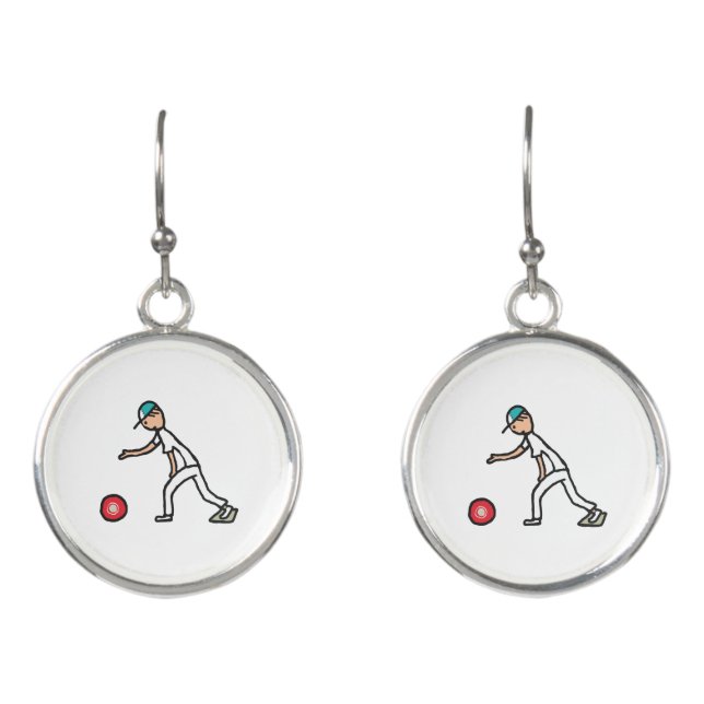 Lawn Bowls Earrings (Front)