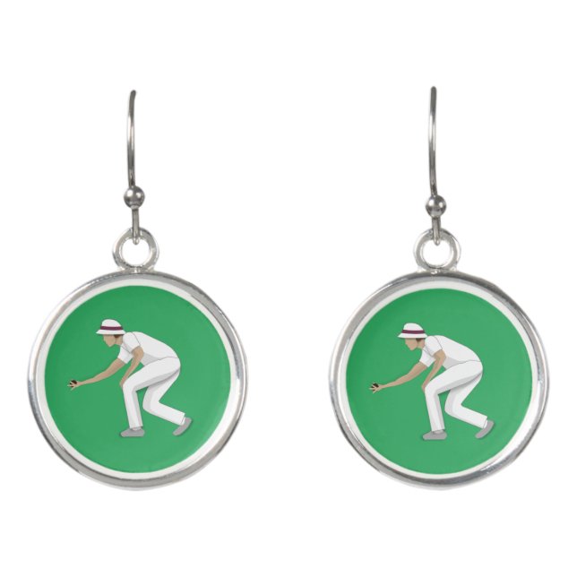 Lawn Bowls Earrings (Front)