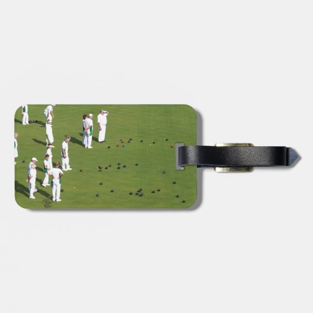 Lawn Bowls England Luggage Tag (Back Horizontal)