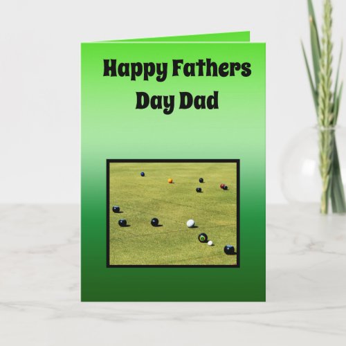 Lawn Bowls Fathers Day Card