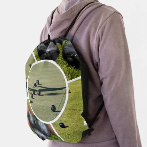 Lawn Bowls Five Picture Photo Collage Backpack