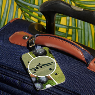 Lawn Bowls Five Picture Photo Collage, Luggage Tag