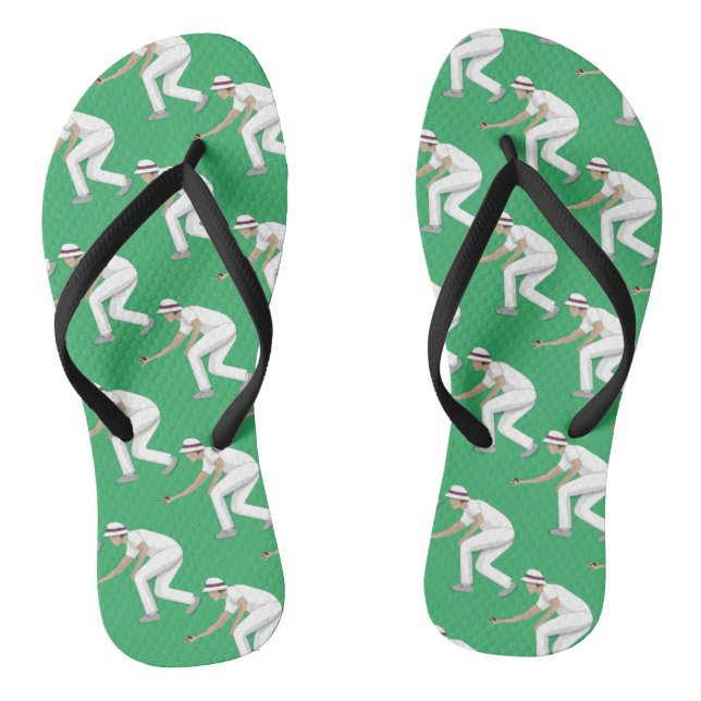 Lawn Bowls Flip Flops (Footbed)