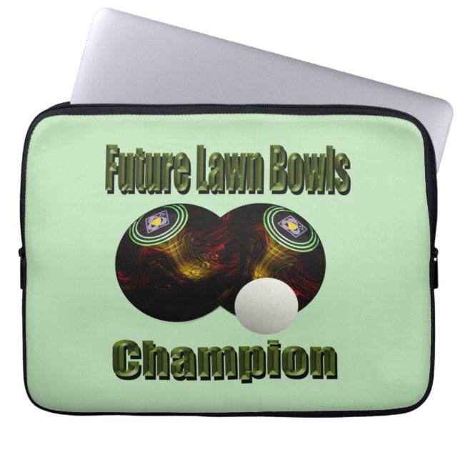 Lawn Bowls Future Champion, Laptop Sleeve (Front)