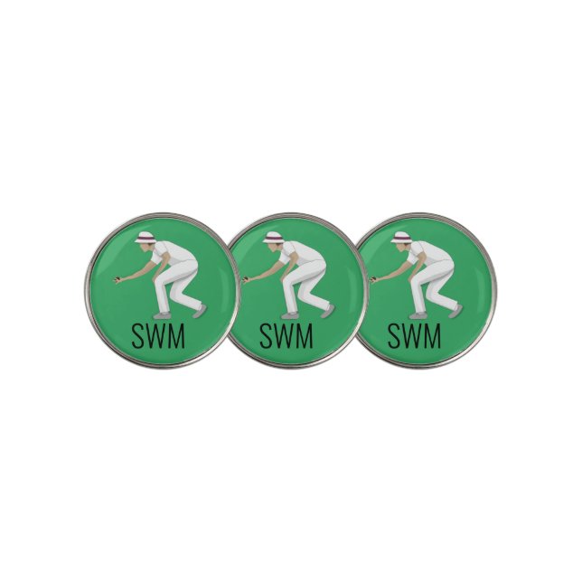 Lawn Bowls Golf Ball Marker (3 Up)
