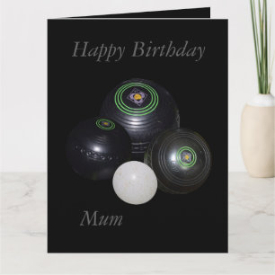 Lawn Bowls, Happy Birthday Mom Big Card