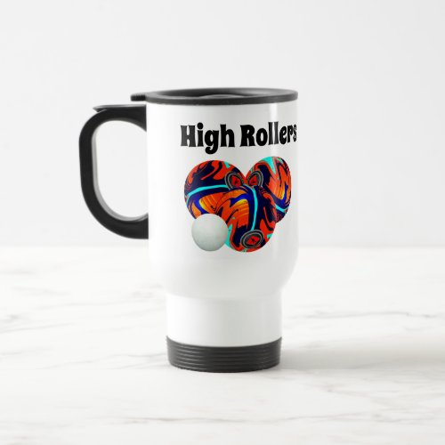 Lawn Bowls High Rollers Travel Mug