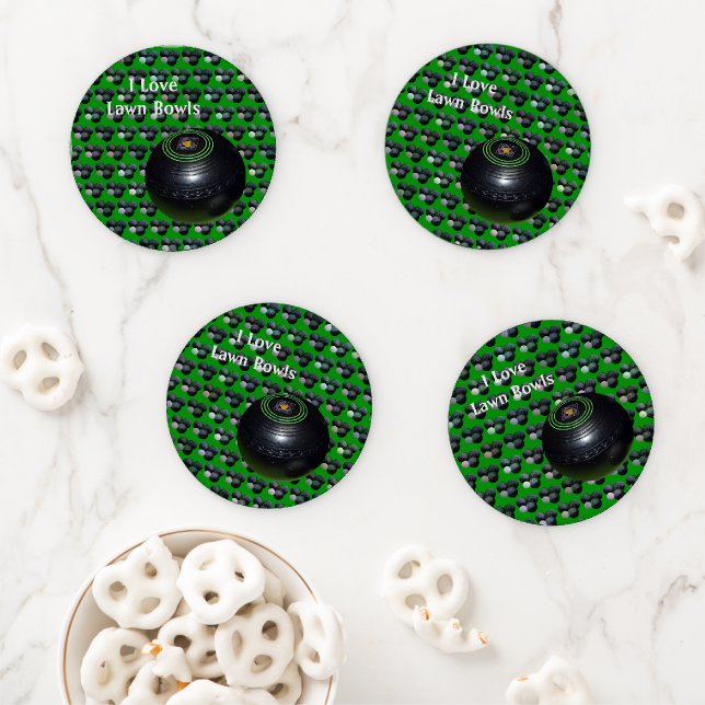 Lawn Bowls Is A Game I Love, Coaster Set (In Situ)