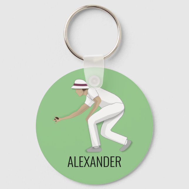 Lawn Bowls Keychain (Front)