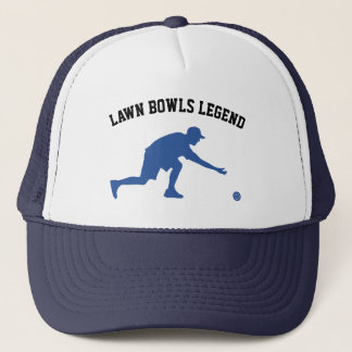 Lawn Bowls Legend Blue Trucker Hat