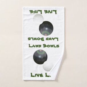 Lawn Bowls Live Life, Hand Towel