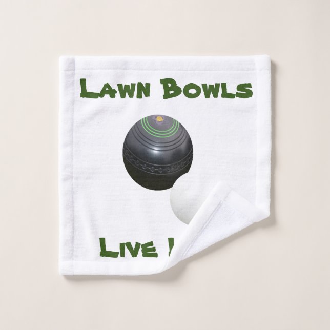 Lawn Bowls Live Life, Wash Cloth (Wash Cloth)