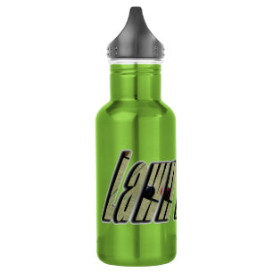 Lawn Bowls Logo On Green, Stainless Steel Water Bottle