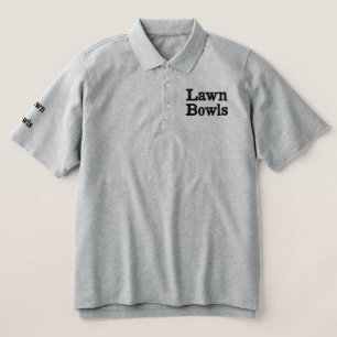 Lawn Bowls, Mens Embroidered Polo Shirt