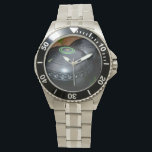 Lawn bowls, Mens Stainless Steel Bracelet Watch. Watch<br><div class="desc">Lawn-Bowls, Watch,  Pictured are black lawn bowls,  for more lawn bowl products visit me at,  http://www.zazzle.com.au/naturalcauses*</div>