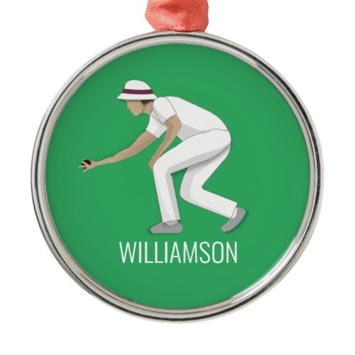 Lawn Bowls Metal Ornament