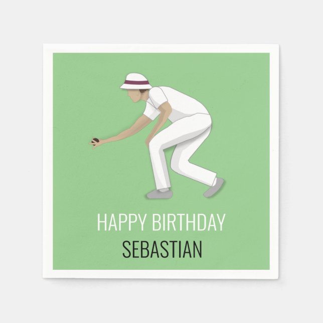 Lawn Bowls Napkins (Front)