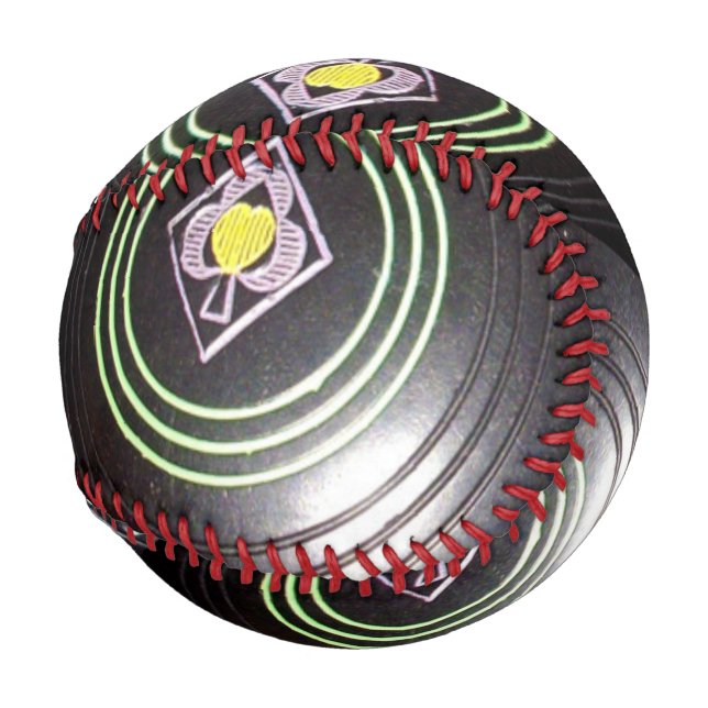 Lawn Bowls Pattern, Regular Size Baseball (Back Left)