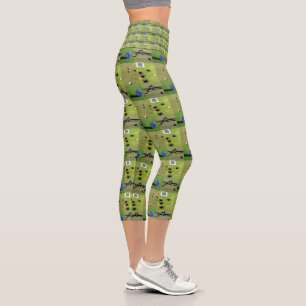 Lawn Bowls Photo Collage Capri Leggings, Leggings