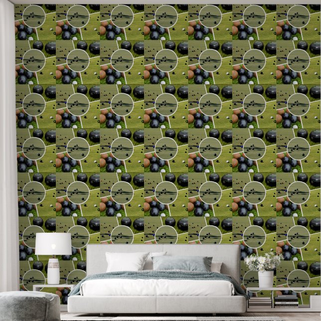 Lawn Bowls Photo Collage, Wallpaper (Bedroom)
