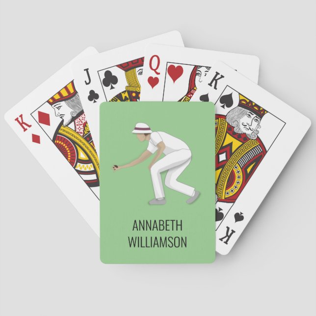 Lawn Bowls Poker Cards (Back)