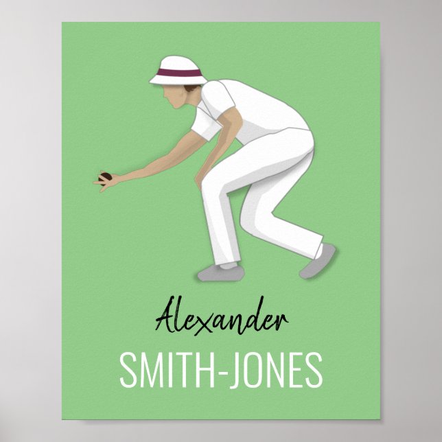 Lawn Bowls Poster (Front)