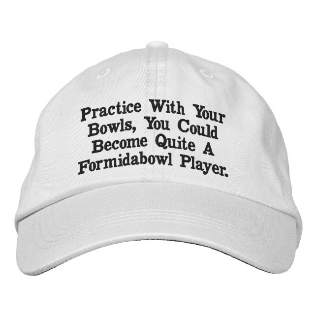 Lawn Bowls Practice, Embroidered Hat (Front)