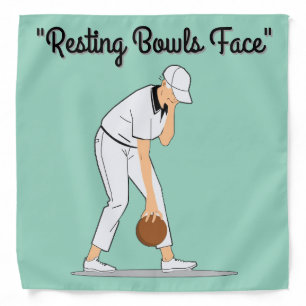 Lawn Bowls: Resting Bowls Face Bandana