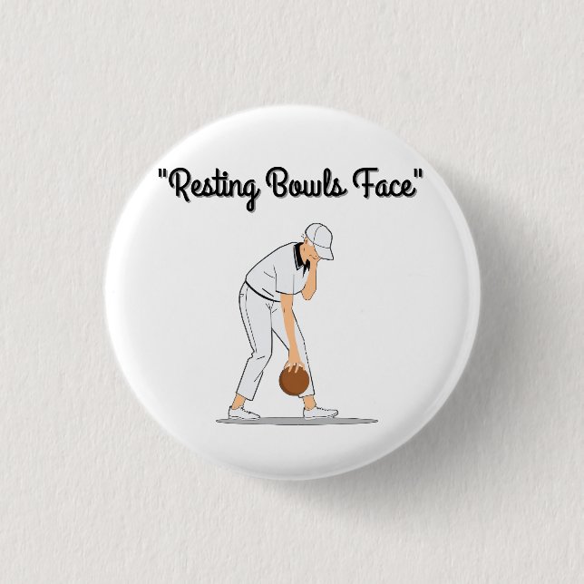 Lawn Bowls: Resting Bowls Face Button (Front)