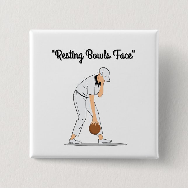 Lawn Bowls: Resting Bowls Face Button (Front)