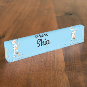 Lawn Bowls: Resting Bowls Face Desk Name Plate